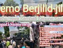 Bawa 5 Tuntutan, Mahasiswa Kembali Kepung Kantor Bupati Sumenep