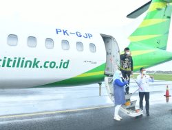 Terbang Perdana di Bandara Trunojoyo, Bupati Sumenep Jajal Pesawat Citilink Menuju Surabaya