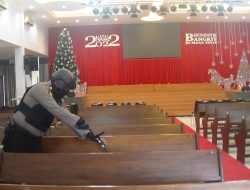 Pengamanan Natal, Polres Sumenep Lakukan Sterilisasi di Sejumlah Gereja