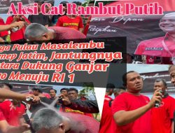 Warga Pulau Masalembu Aksi Cat Rambut Putih, Dukung Ganjar Pranowo Menuju RI 1