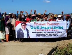 Petambak Garam di Sumenep, Kompak Mendeklarasi Gus Muhaimin Iskandar Jadi Presiden 2024