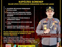 Kapolres Sumenep Imbau Warga Antisipasi Kebakaran Hutan