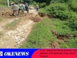 Diguyur Hujan Hingga Longsor, Akses Jalan Kabupaten di Desa Basoka Lumpuh Total