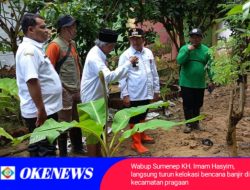 Wabup Sumenep KH. Imam Hasyim Pimpin Langsung Gotong Royong Kelokasi Bencana Banjir