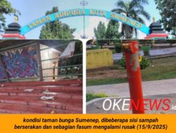 Fasum Rusak, Pemkab Tutup Mata? Taman Bunga Sumenep Jadi Pembuangan Sampah Liar