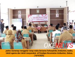 Tingkatkan Kondusifitas Polres Sumenep Gelar Tatap Muka Bersama Forkopimka Ambunten, Kades dan Tokoh Agama