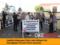 Gaktiblin Bidpropam Polda Jatim Mitigasi Cek Kelengkapan Personil Polres Sumenep