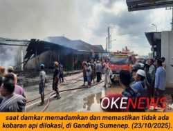 Ludes, Sejumlah Toko di Ganding Sumenep Dilalap Habis Oleh si Jago Merah