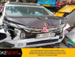 Diduga Mengantuk, Mobil Expander di Sumenep Hantam Sejumlah Motor dan Pedagang Kaki Lima Hingga Dua Warung Sembako