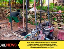 Geger, Sumur Bor Milik Petani di Karduluk Sumenep Semburkan Gas Berapi