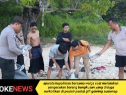 Geger! Warga Temukan Puluhan Bungkus yang Diduga Narkotika di Pantai Giligenting Sumenep