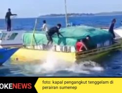 Tabrak Karang, Kapal Pengangkut Barang Tenggelam di Perairan Kangean Sumenep