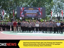 Peduli Kemanusiaan, Polresta Sumenep Serahkan Bantuan untuk Korban Gempa NTT