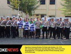 HUT Lalu Lintas Bhayangkara Ke-71, Kapolresta Sumenep: Laksanakan dengan  Profesional dan Mengedepankan Pendekatan Humanis